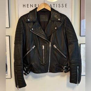 All Saints Black Leather Jacket